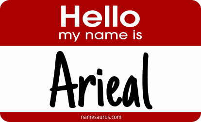 Hello my name is Arieal png download