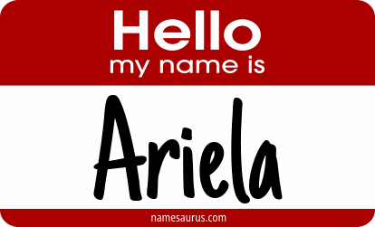 Hello my name is Ariela png download