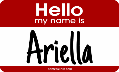 Hello my name is Ariella png download
