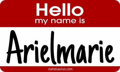 Hello my name is Arielmarie png download