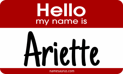 Hello my name is Ariette png download