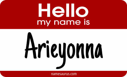 Hello my name is Arieyonna png download