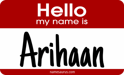 Hello my name is Arihaan png download