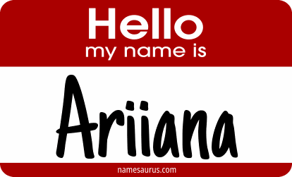 Hello my name is Ariiana png download