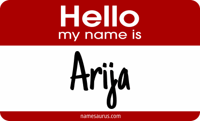 Hello my name is Arija png download