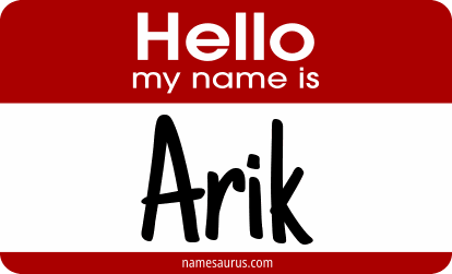 Hello my name is Arik png download