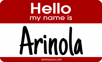 Hello my name is Arinola png download