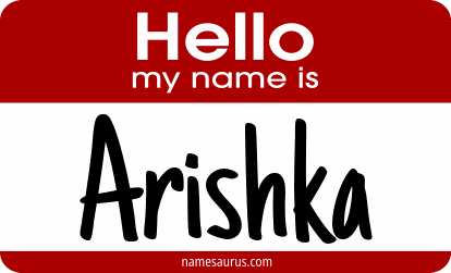 Hello my name is Arishka png download