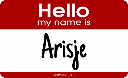 Hello my name is Arisje png download