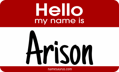 Hello my name is Arison png download