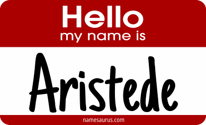 Hello my name is Aristede png download