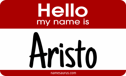 Hello my name is Aristo png download