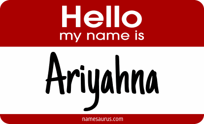 Hello my name is Ariyahna png download