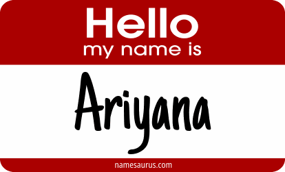 Hello my name is Ariyana png download