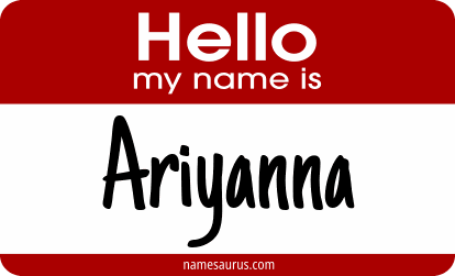 Hello my name is Ariyanna png download
