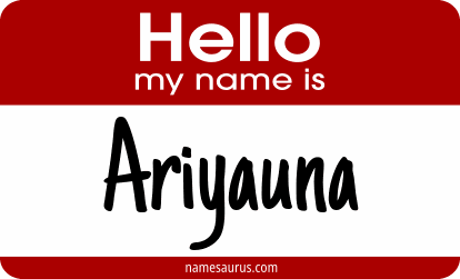 Hello my name is Ariyauna png download