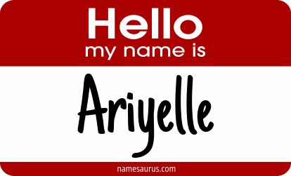 Hello my name is Ariyelle png download