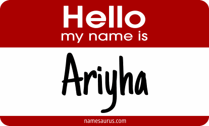 Hello my name is Ariyha png download