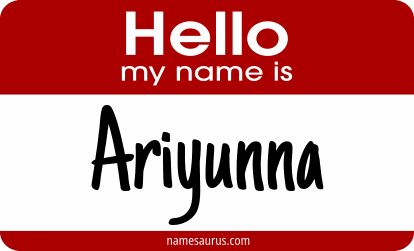 Hello my name is Ariyunna png download