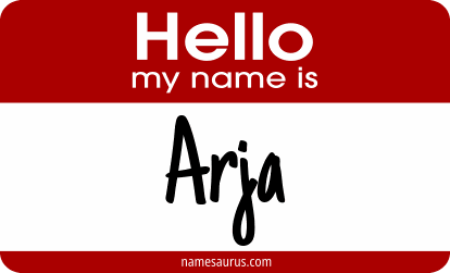 Hello my name is Arja png download