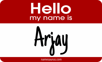 Hello my name is Arjay png download