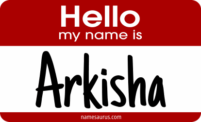 Hello my name is Arkisha png download