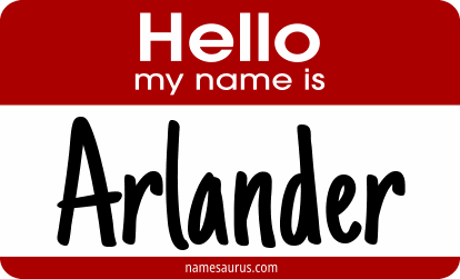 Hello my name is Arlander png download