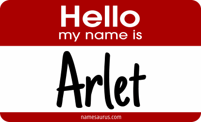 Hello my name is Arlet png download