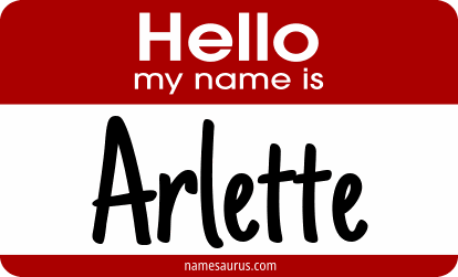 Hello my name is Arlette png download