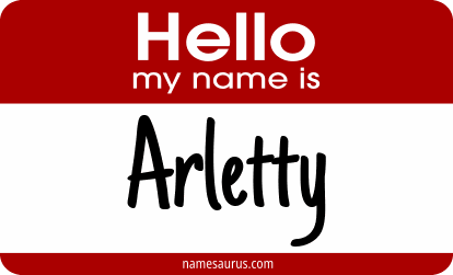 Hello my name is Arletty png download