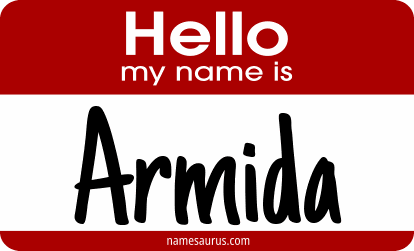 Hello my name is Armida png download