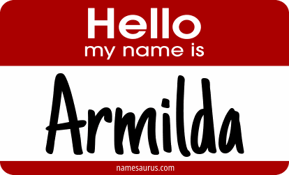 Hello my name is Armilda png download