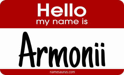 Hello my name is Armonii png download