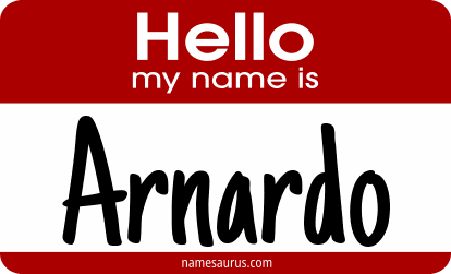 Hello my name is Arnardo png download