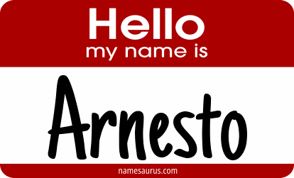 Hello my name is Arnesto png download
