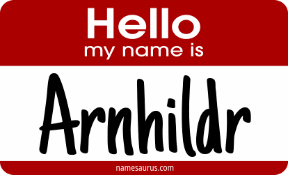 Hello my name is Arnhildr png download