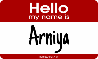 Hello my name is Arniya png download