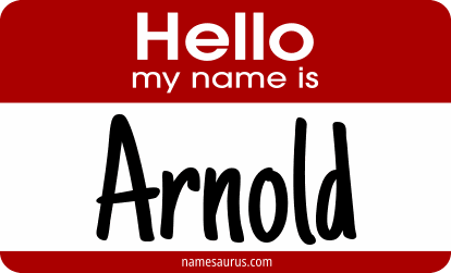 Hello my name is Arnold png download