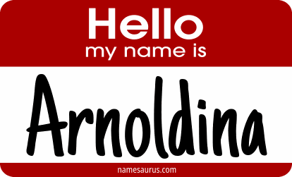 Hello my name is Arnoldina png download