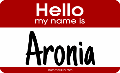 Hello my name is Aronia png download
