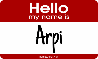 Hello my name is Arpi png download