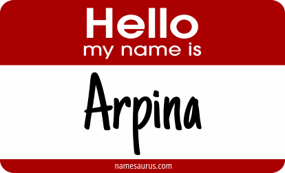 Hello my name is Arpina png download