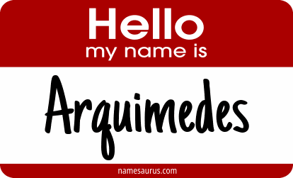 Hello my name is Arquimedes png download