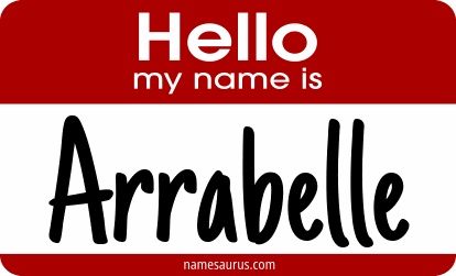 Hello my name is Arrabelle png download