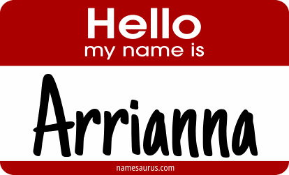 Hello my name is Arrianna png download