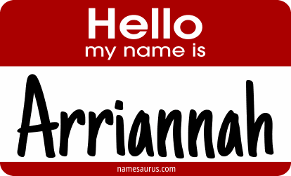 Hello my name is Arriannah png download