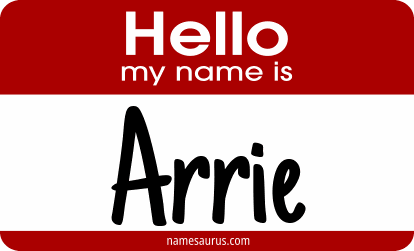 Hello my name is Arrie png download