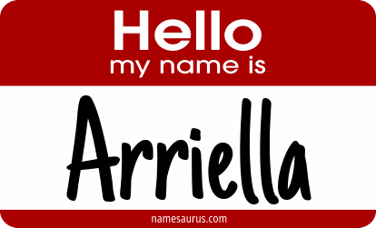 Hello my name is Arriella png download