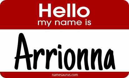 Hello my name is Arrionna png download