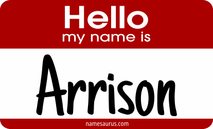 Hello my name is Arrison png download